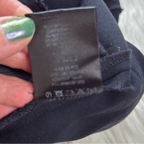 Scanlan Theodore Navy Slim Wool Blend Trousers - Picture 8 of 8